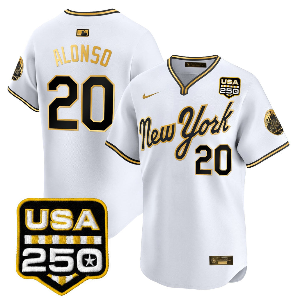 NYM Road Alternate & 250America Patch Vapor Limited Jersey - All Stitched