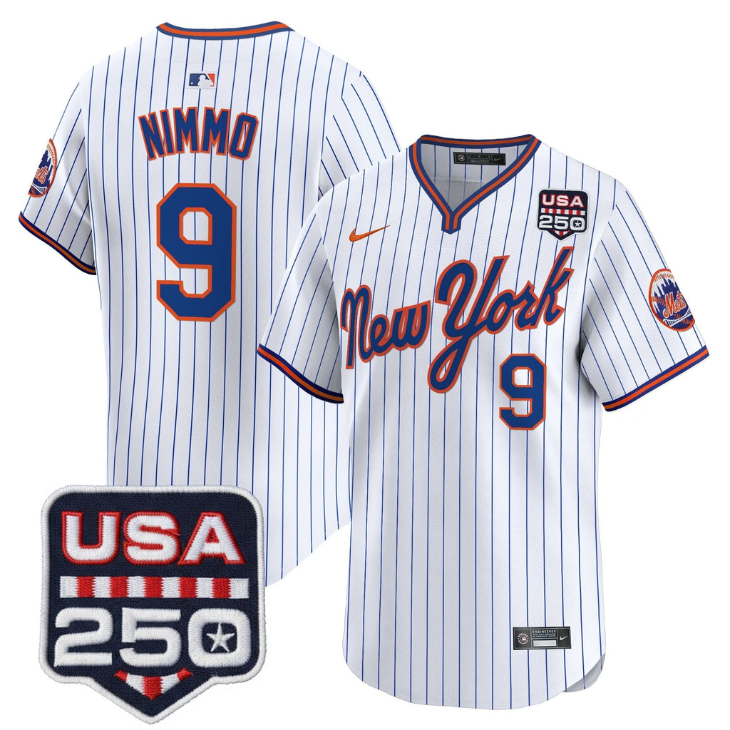 NYM Road Alternate & 250America Patch Vapor Limited Jersey - All Stitched