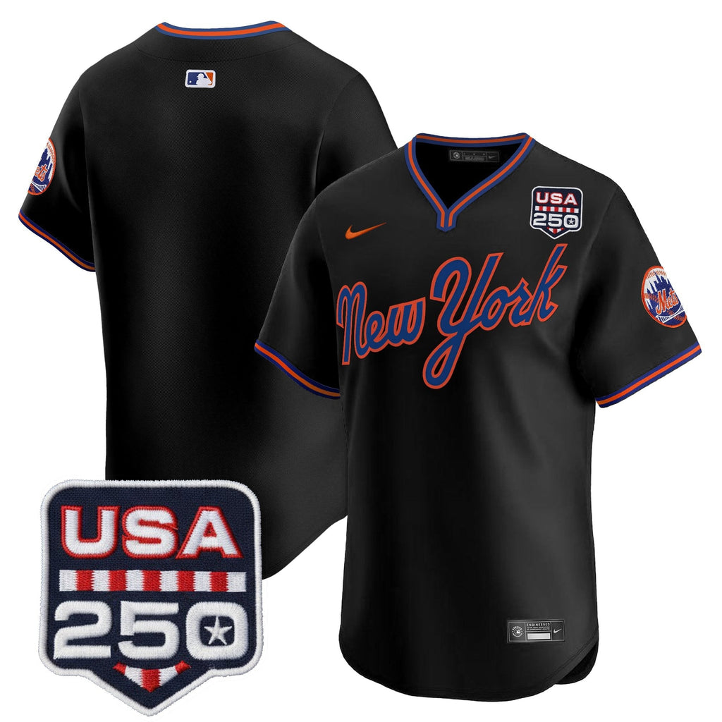NYM Road Alternate & 250America Patch Vapor Limited Jersey - All Stitched