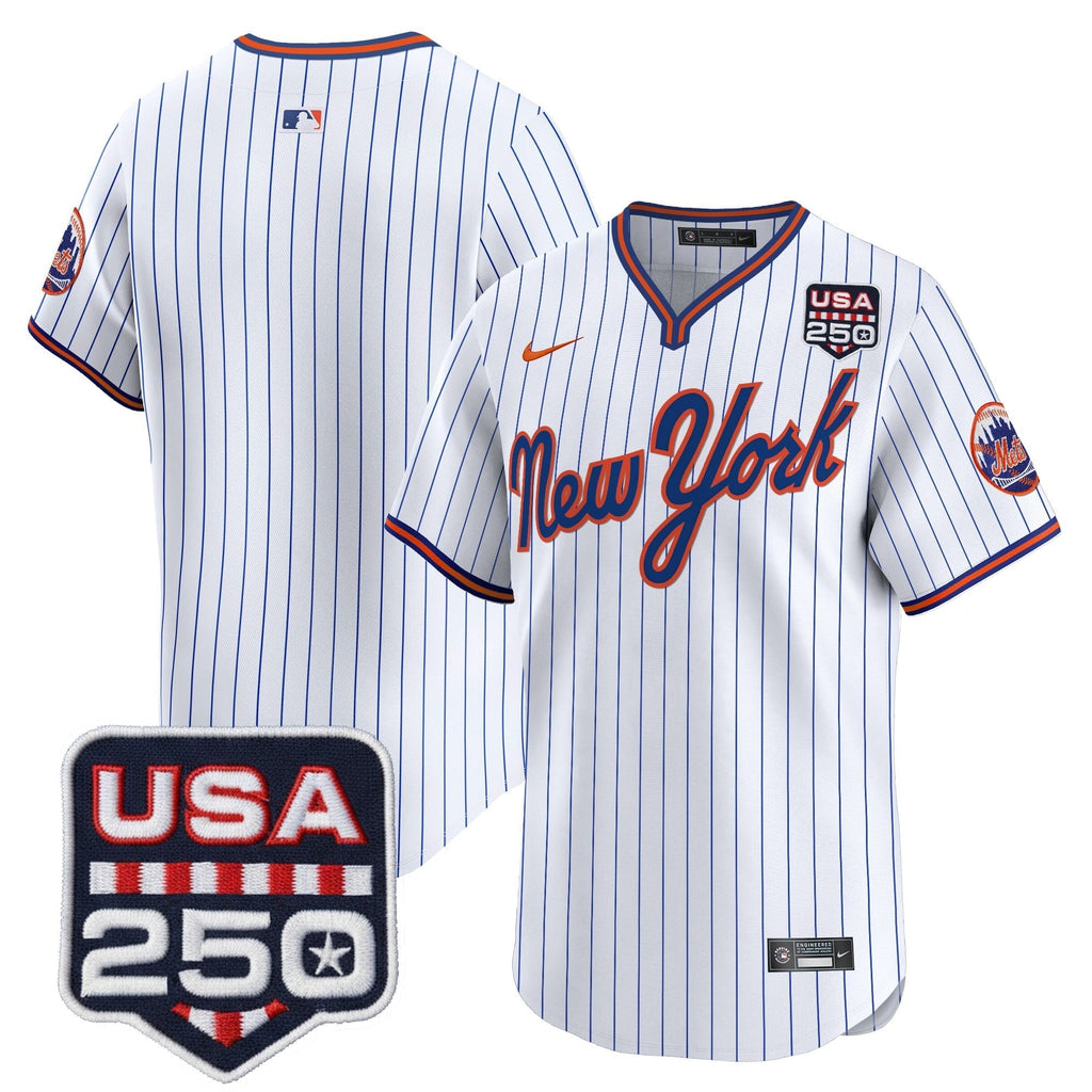 NYM Road Alternate & 250America Patch Vapor Limited Jersey - All Stitched