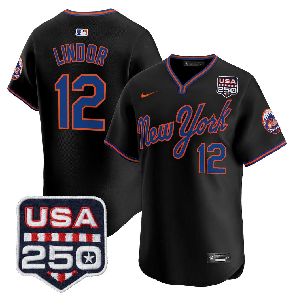 NYM Road Alternate & 250America Patch Vapor Limited Jersey - All Stitched