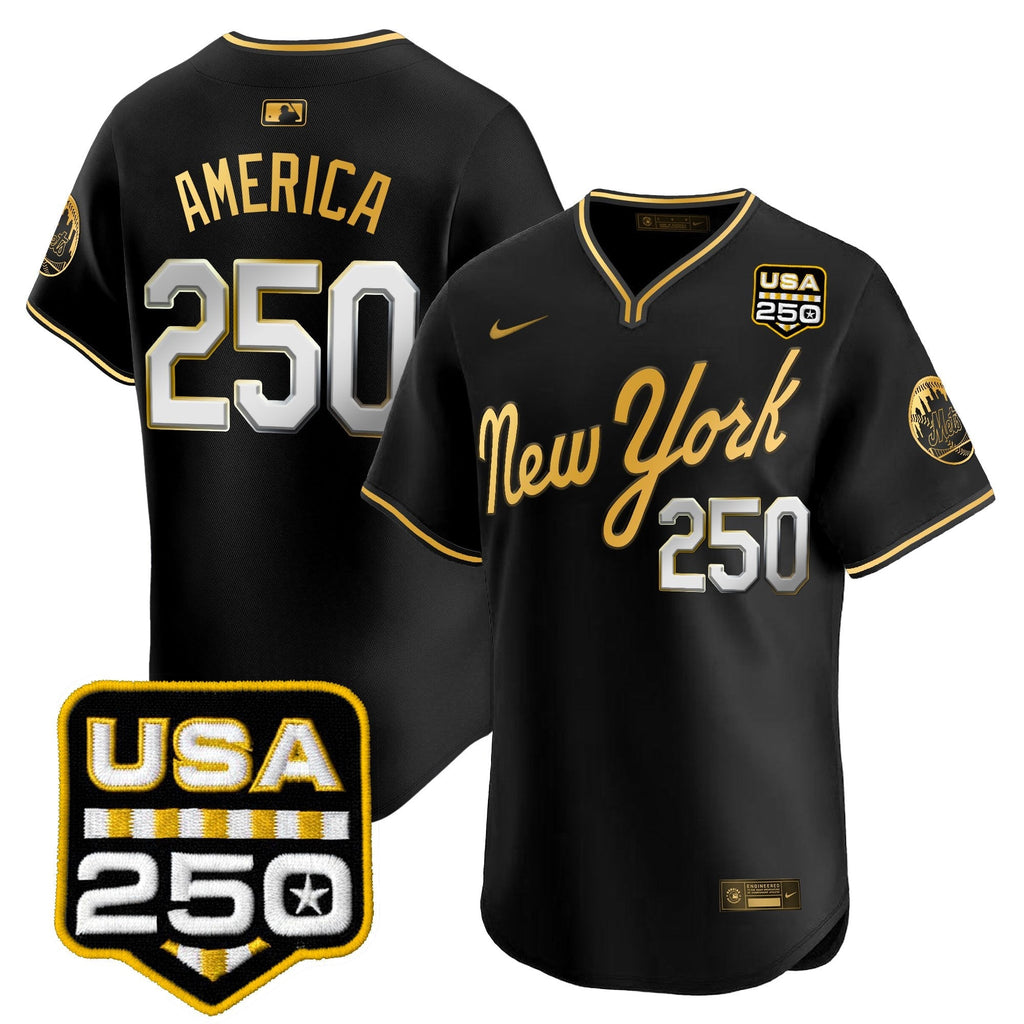 NYM Road Alternate & 250America Patch Vapor Limited Jersey - All Stitched