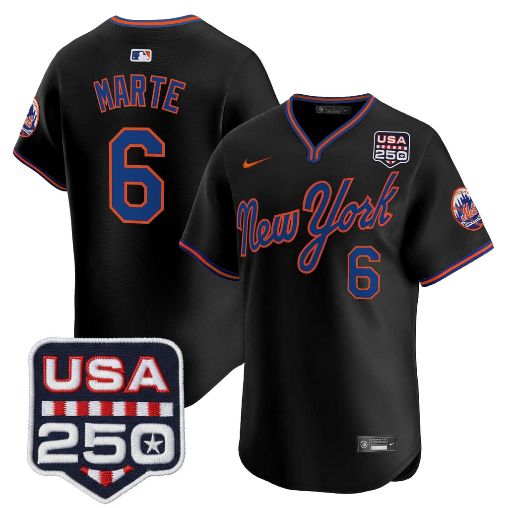 NYM Road Alternate & 250America Patch Vapor Limited Jersey - All Stitched