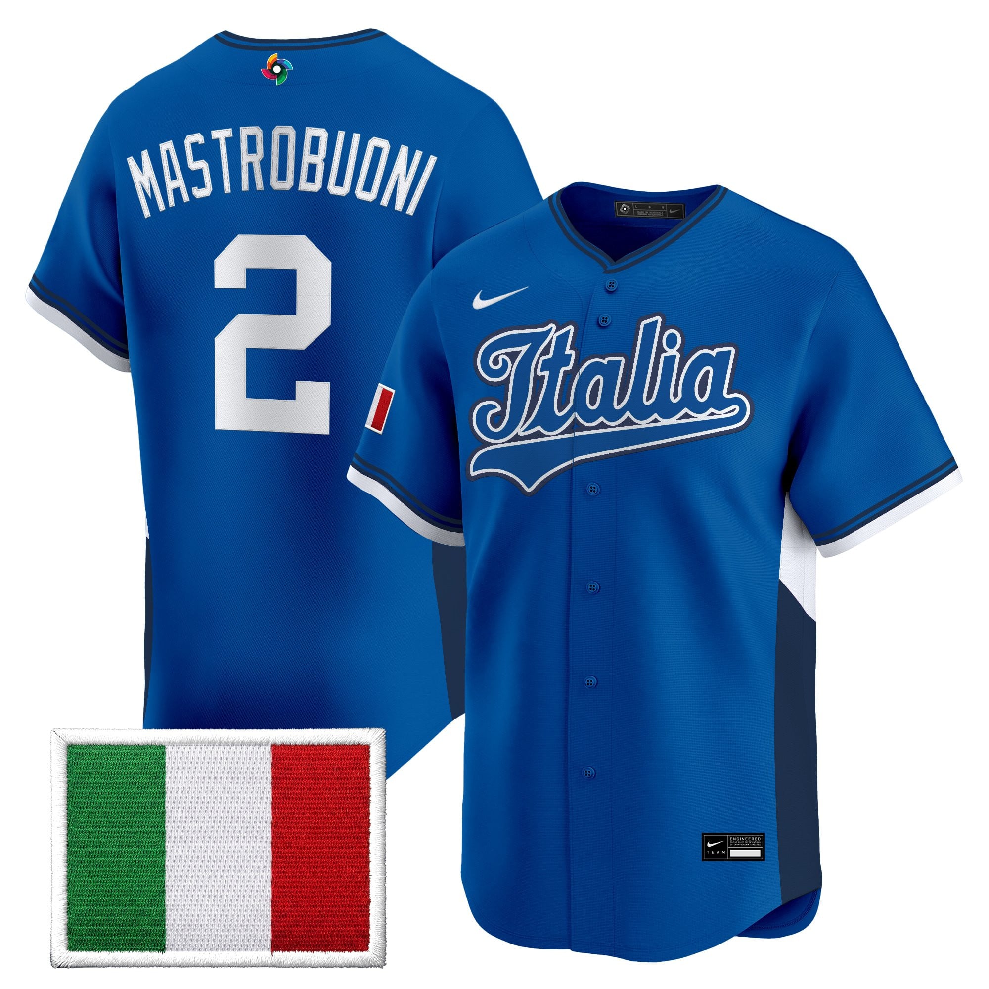Team Italy 2026 World Baseball Classic Vapor Premier Jersey - All Stitched