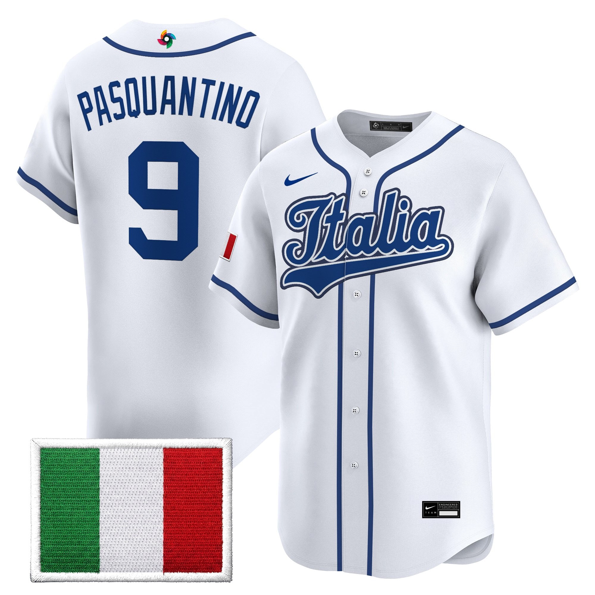 Team Italy 2026 World Baseball Classic Vapor Premier Jersey - Stitched