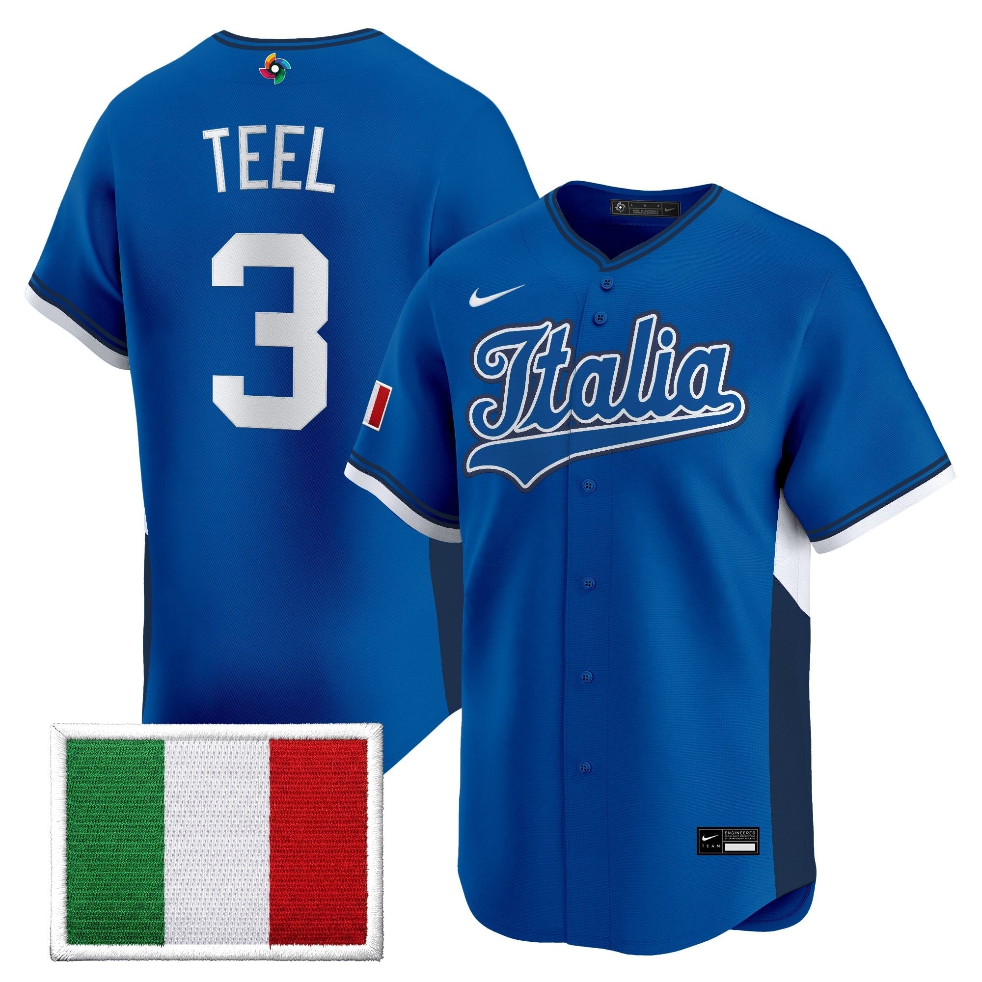 Team Italy 2026 World Baseball Classic Vapor Premier Jersey - All Stitched