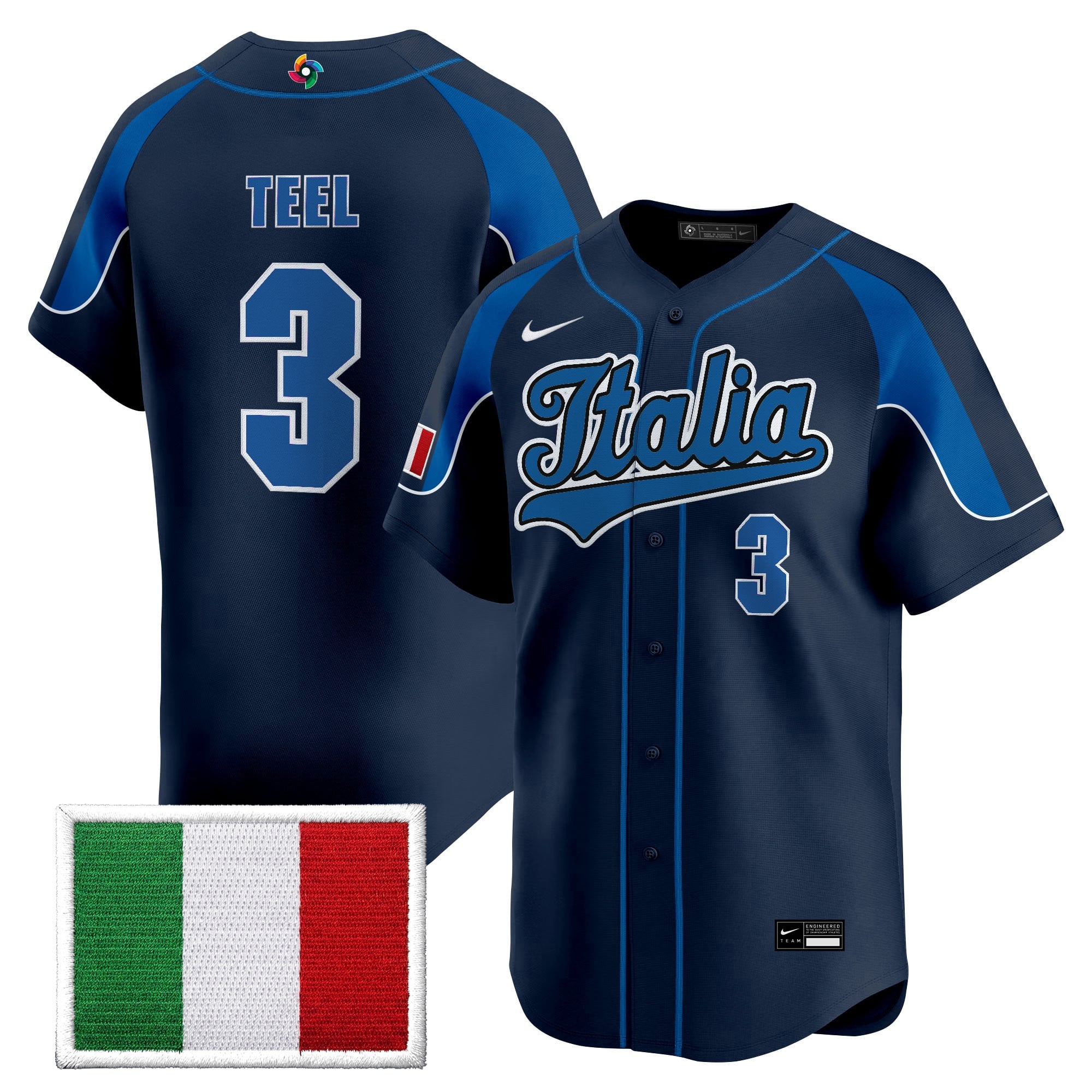 Team Italy 2026 World Baseball Classic Vapor Premier Jersey - All Stitched