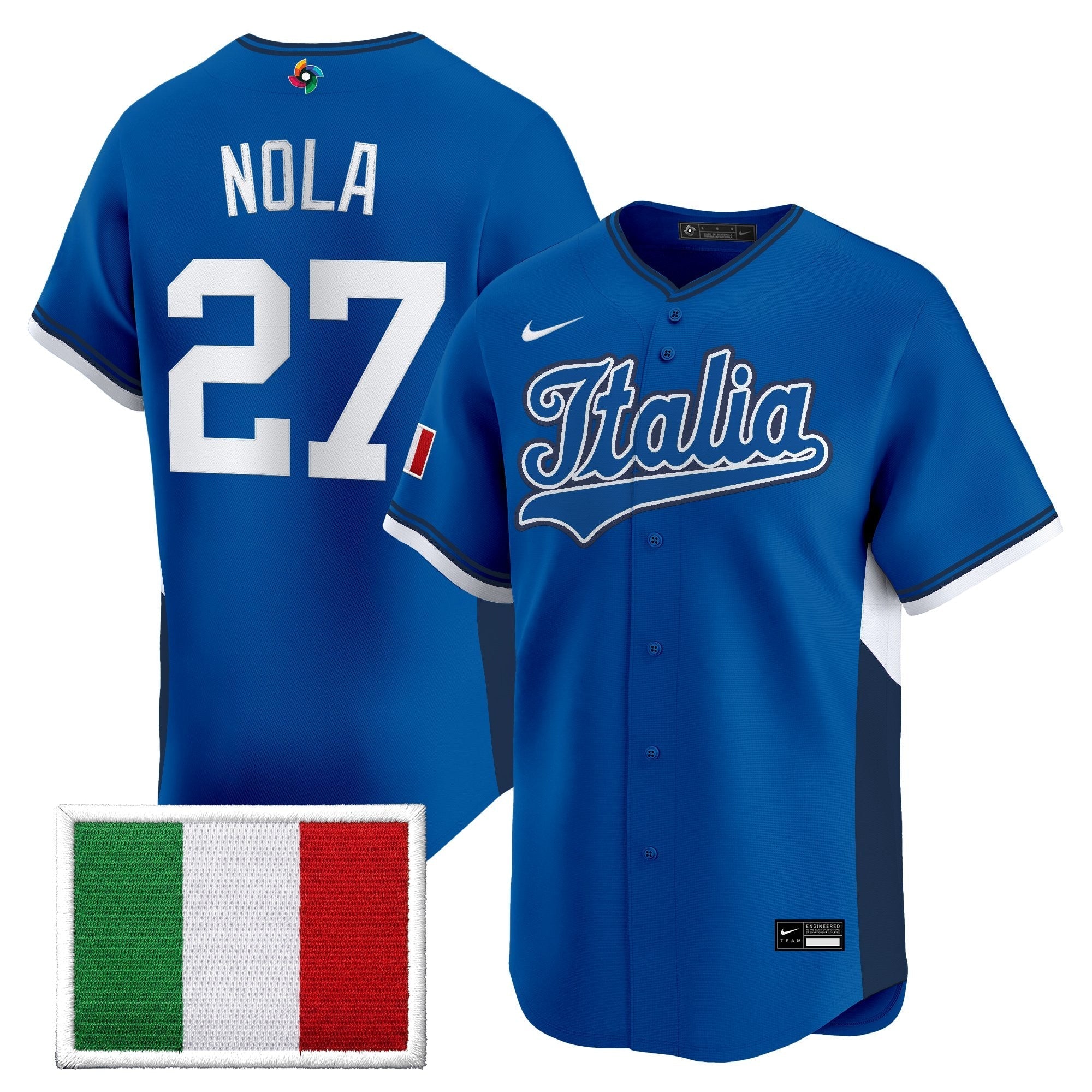 Team Italy 2026 World Baseball Classic Vapor Premier Jersey - All Stitched