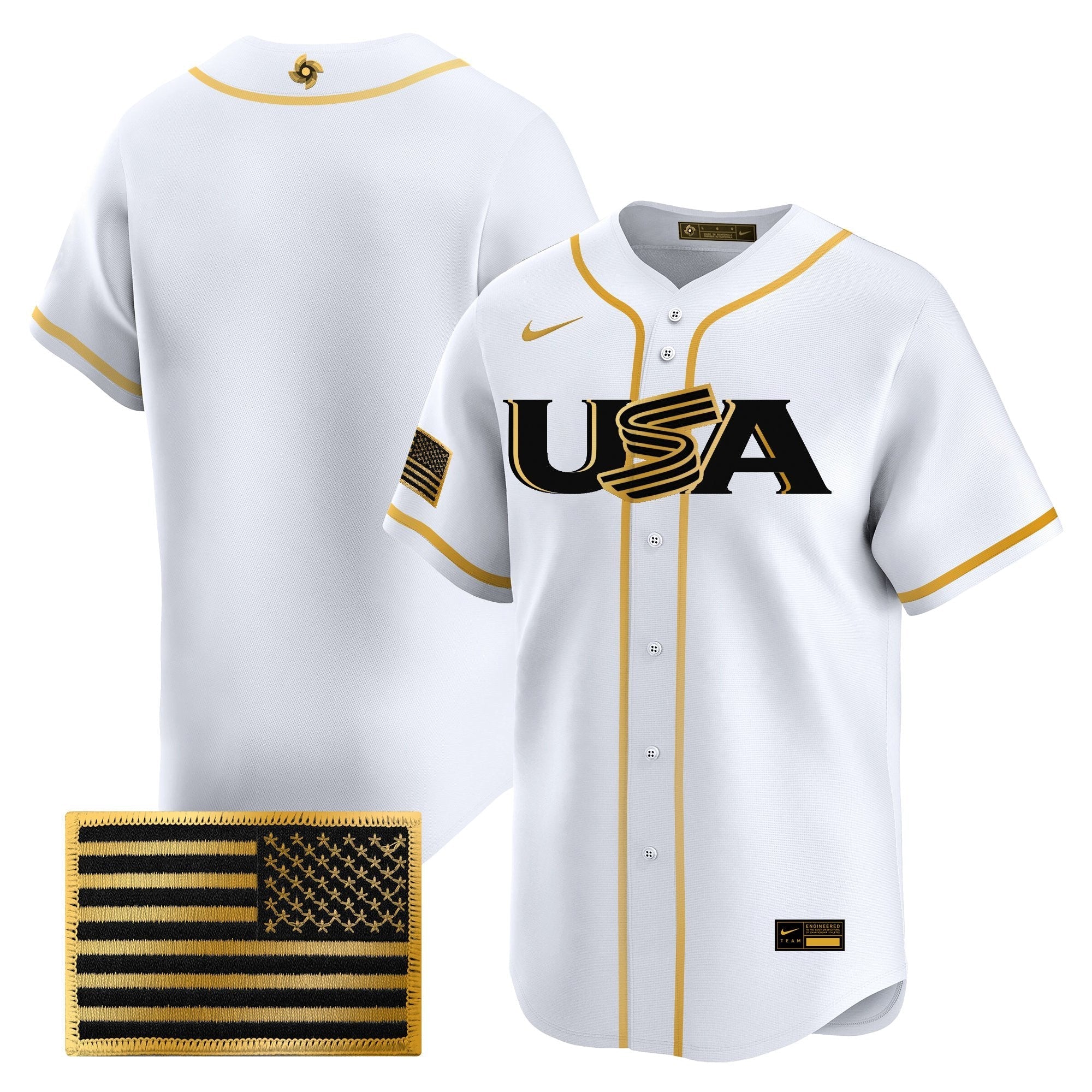 Team USA World Baseball Classic Vapor Premier Jersey - 2026 Roster - All Stitched