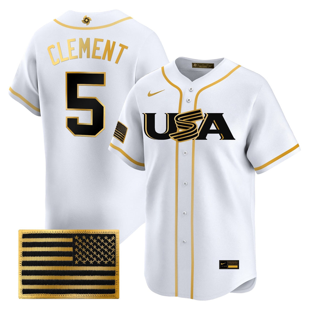 Team USA World Baseball Classic Vapor Premier Jersey - 2026 Roster - All Stitched