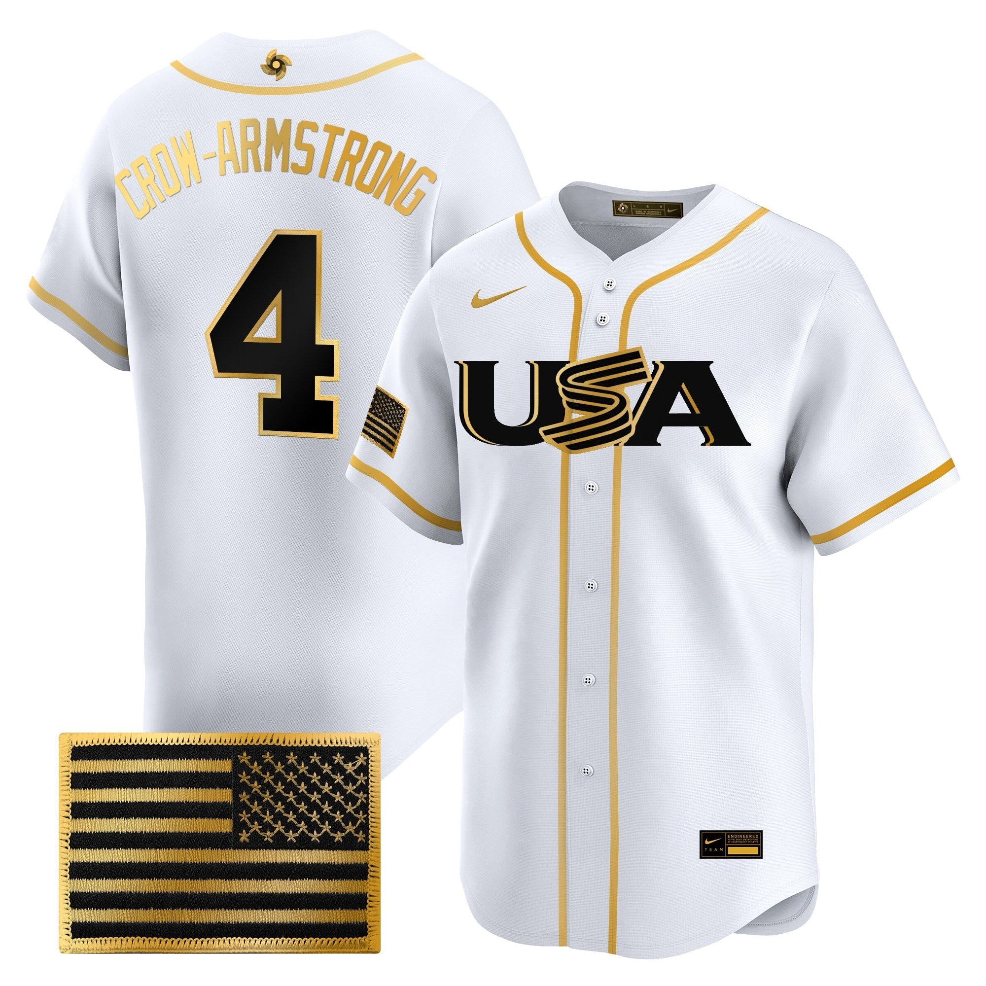 Team USA World Baseball Classic Vapor Premier Jersey - 2026 Roster - All Stitched