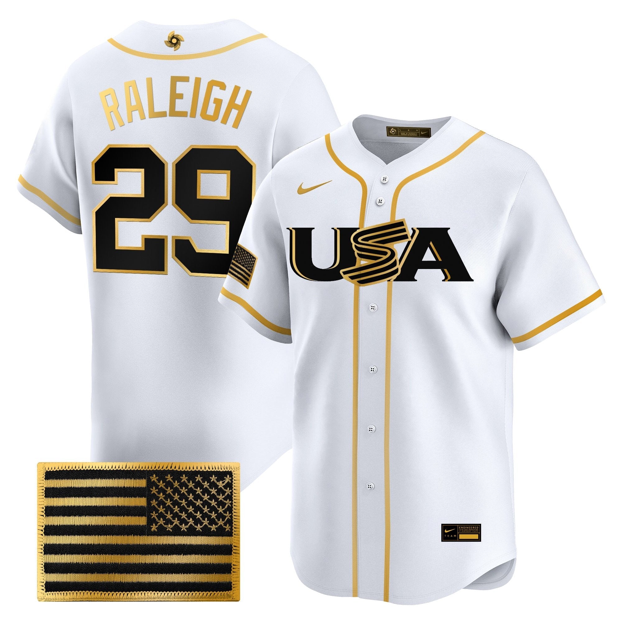 Team USA World Baseball Classic Vapor Premier Jersey - 2026 Roster - All Stitched