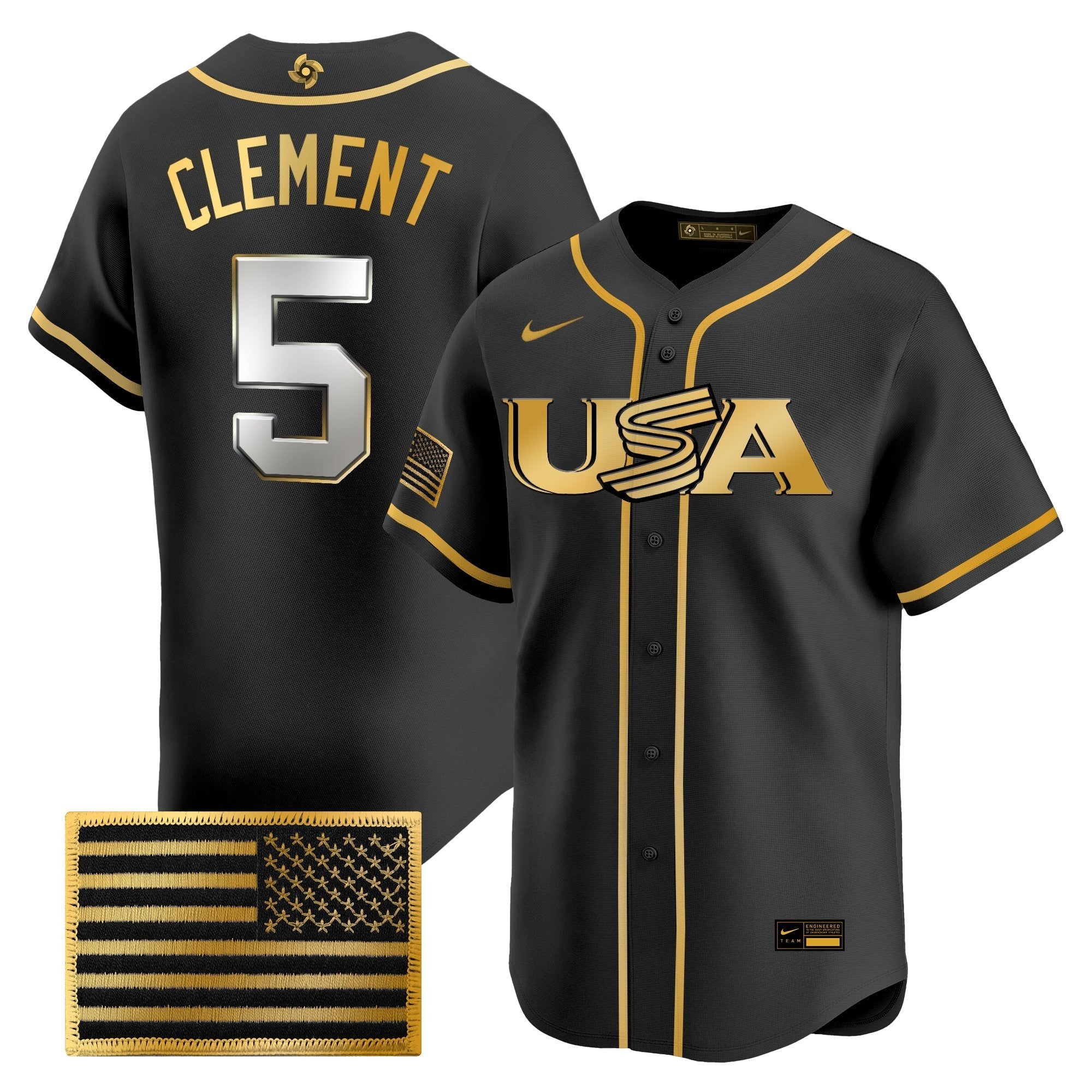 Team USA World Baseball Classic Vapor Premier Jersey - 2026 Roster - All Stitched