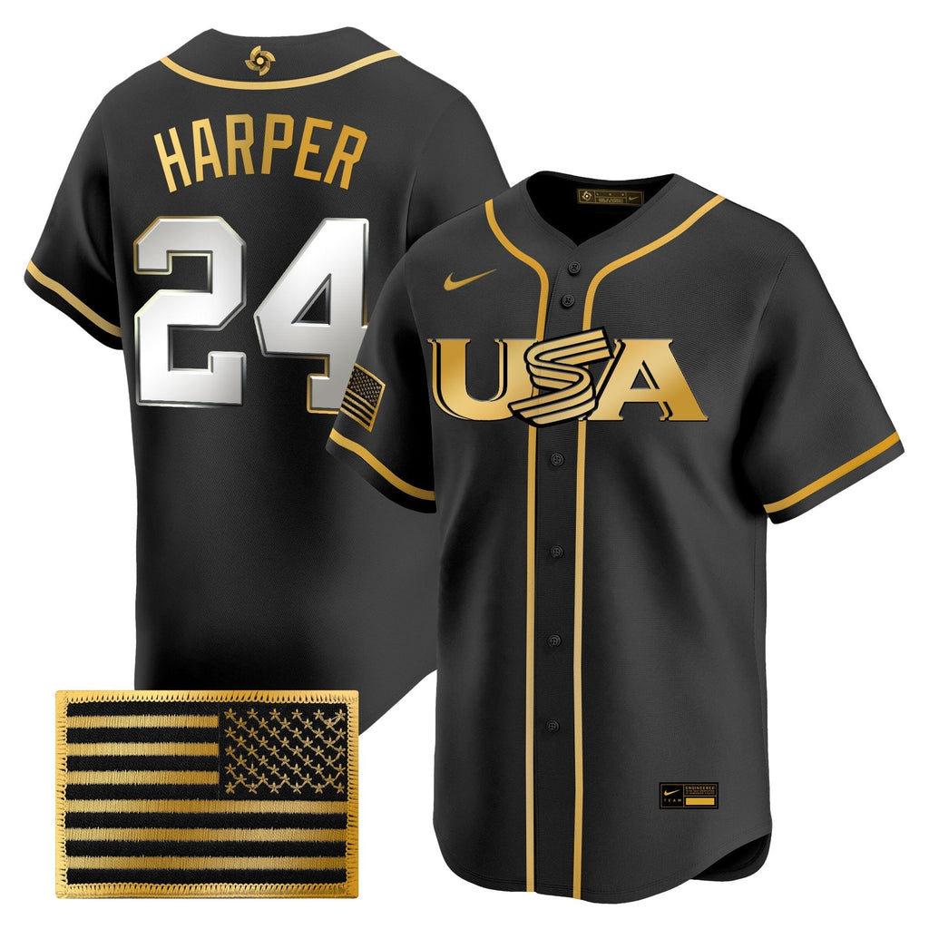 Team USA World Baseball Classic Vapor Premier Jersey - 2026 Roster - All Stitched