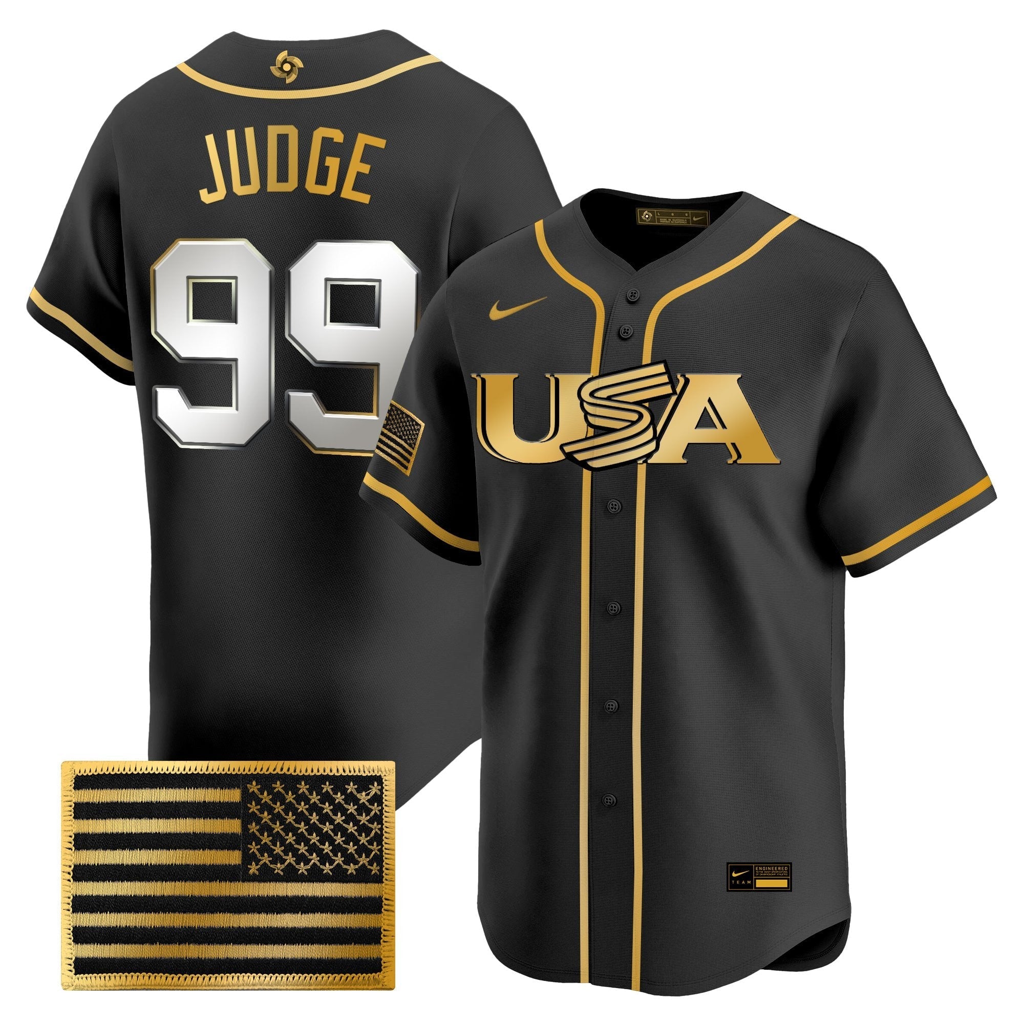 Team USA World Baseball Classic Vapor Premier Jersey - 2026 Roster - All Stitched