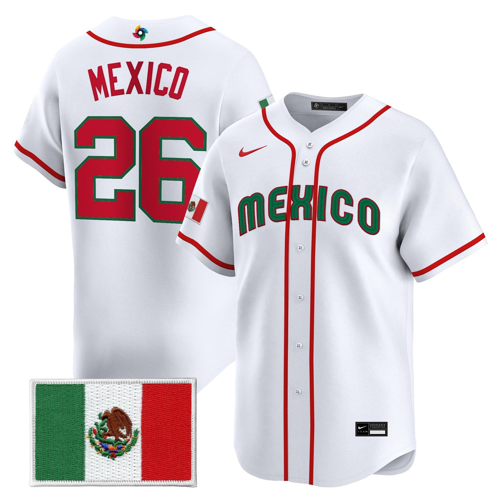 Team Mexico World Baseball Classic Gold Vapor Premier Jersey - All Stitched