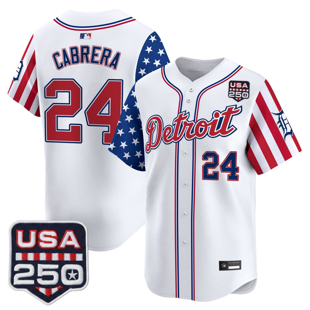 DET "America250 Edition" Vapor Premier Limited Jersey - All Stitched