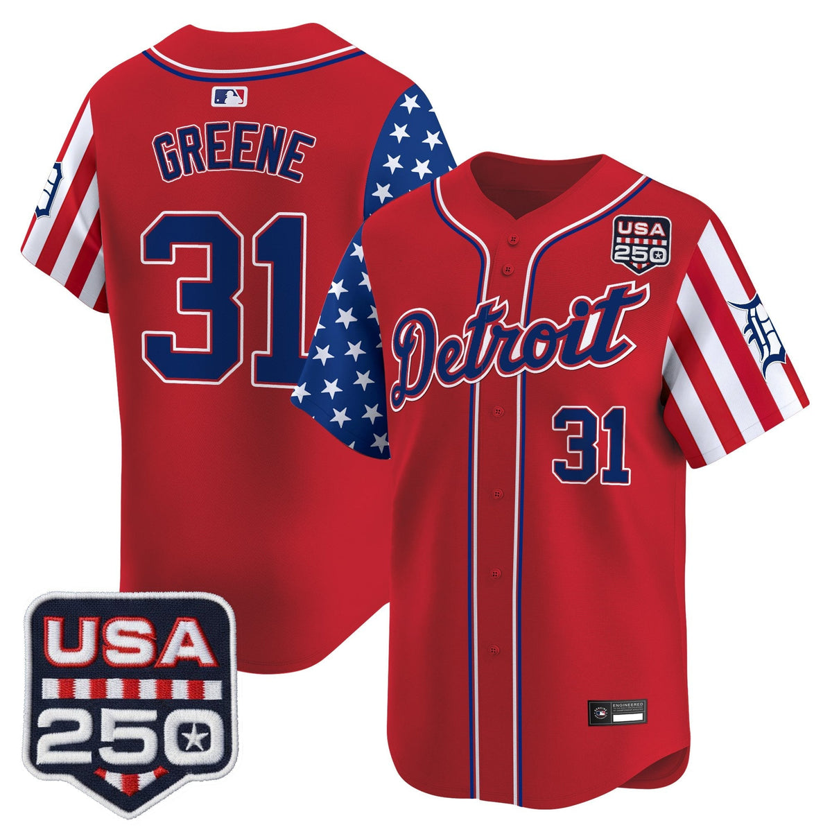 DET "America250 Edition" Vapor Premier Limited Jersey - Stitched