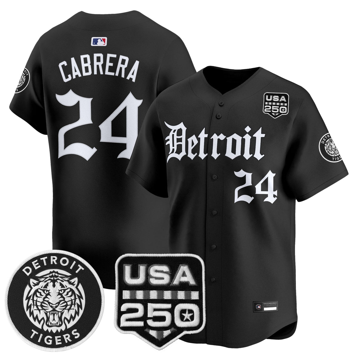 DET âGothic Editionâ Vapor Premier Limited Jersey - All Stitched