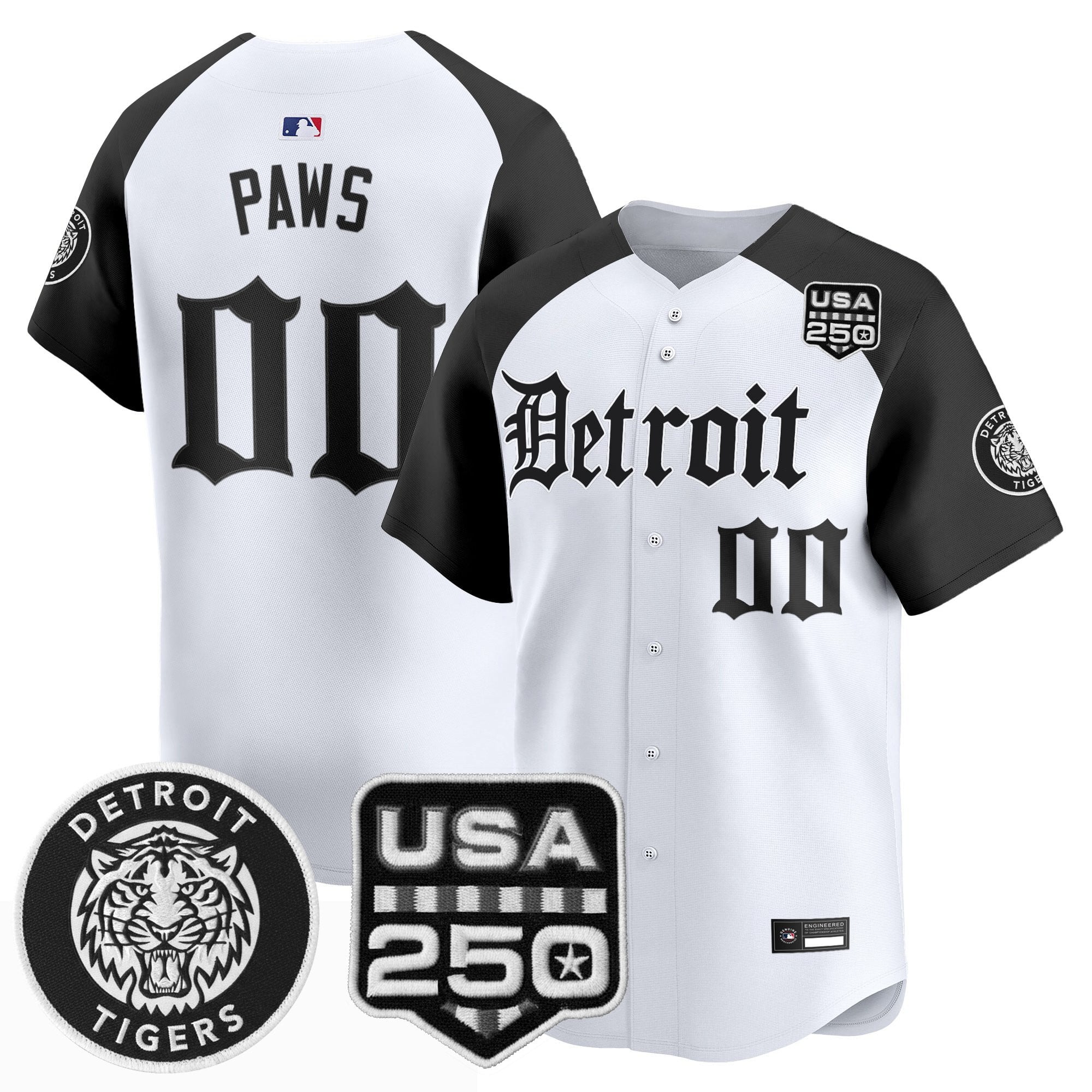 DET âGothic Editionâ Vapor Premier Limited Jersey - All Stitched
