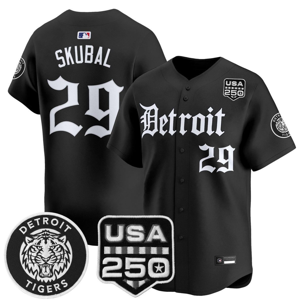 DET âGothic Editionâ Vapor Premier Limited Jersey - All Stitched