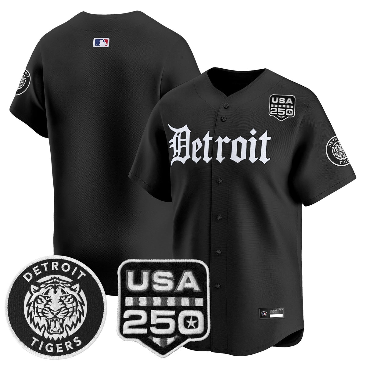 DET âGothic Editionâ Vapor Premier Limited Jersey - All Stitched