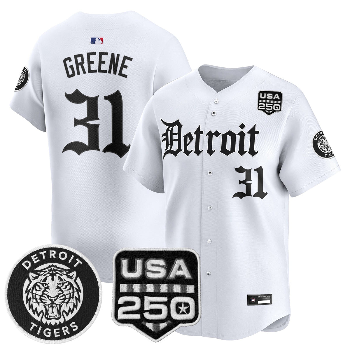 DET âGothic Editionâ Vapor Premier Limited Jersey - All Stitched