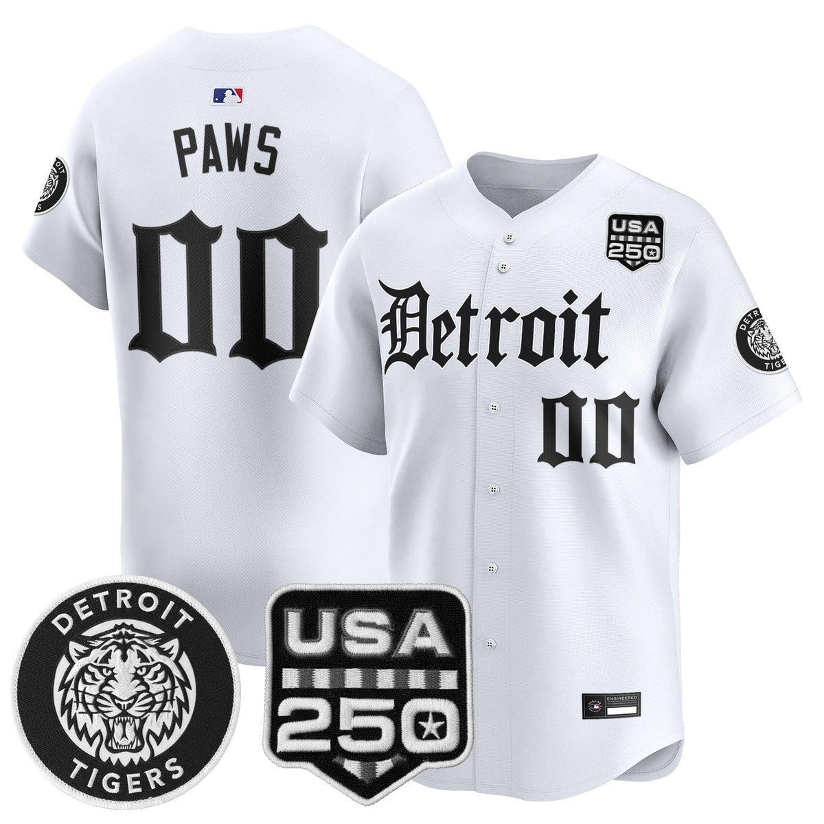 DET âGothic Editionâ Vapor Premier Limited Jersey - All Stitched
