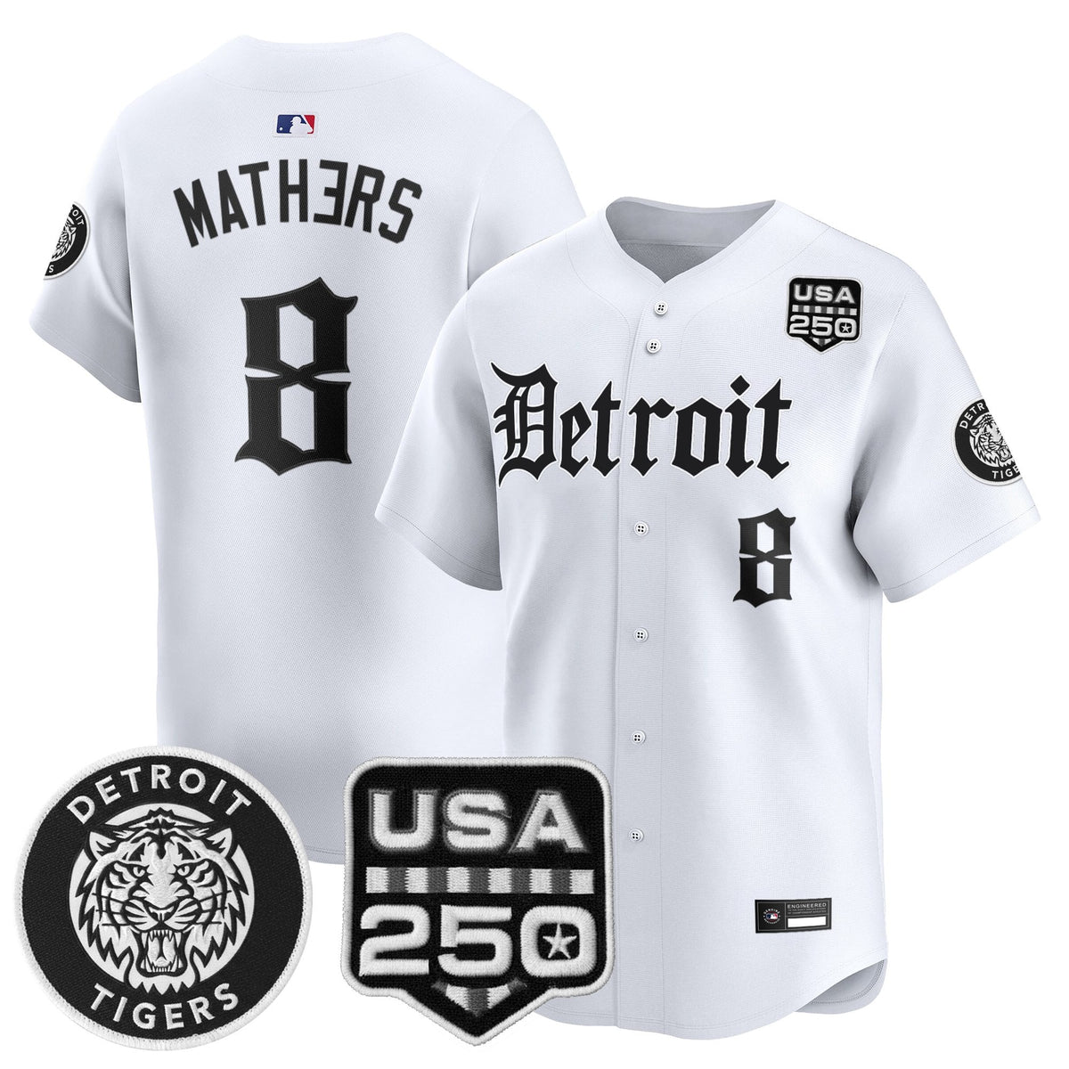 DET âGothic Editionâ Vapor Premier Limited Jersey - All Stitched