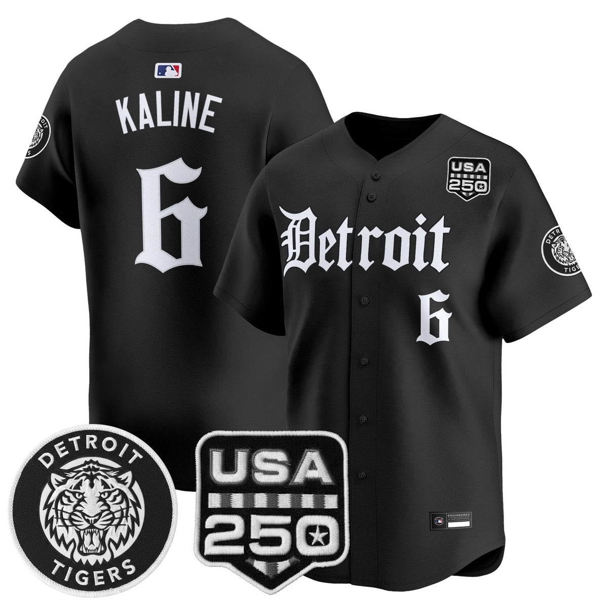 DET âGothic Editionâ Vapor Premier Limited Jersey - All Stitched