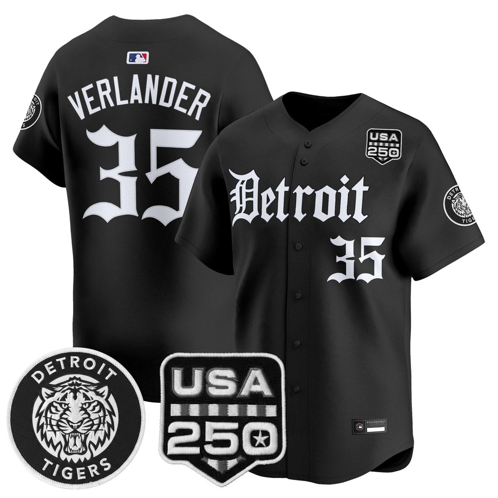 DET âGothic Editionâ Vapor Premier Limited Jersey - All Stitched
