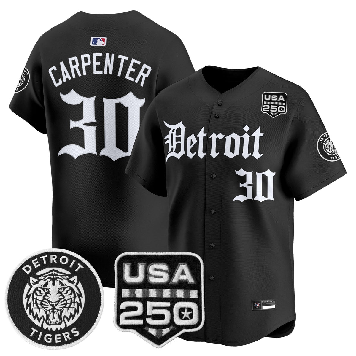 DET âGothic Editionâ Vapor Premier Limited Jersey - All Stitched