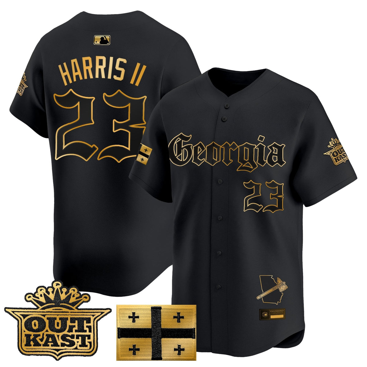 ATL 'Georgia x Outkast Gothic Edition' Vapor Premier Limited Jersey - All Stitched