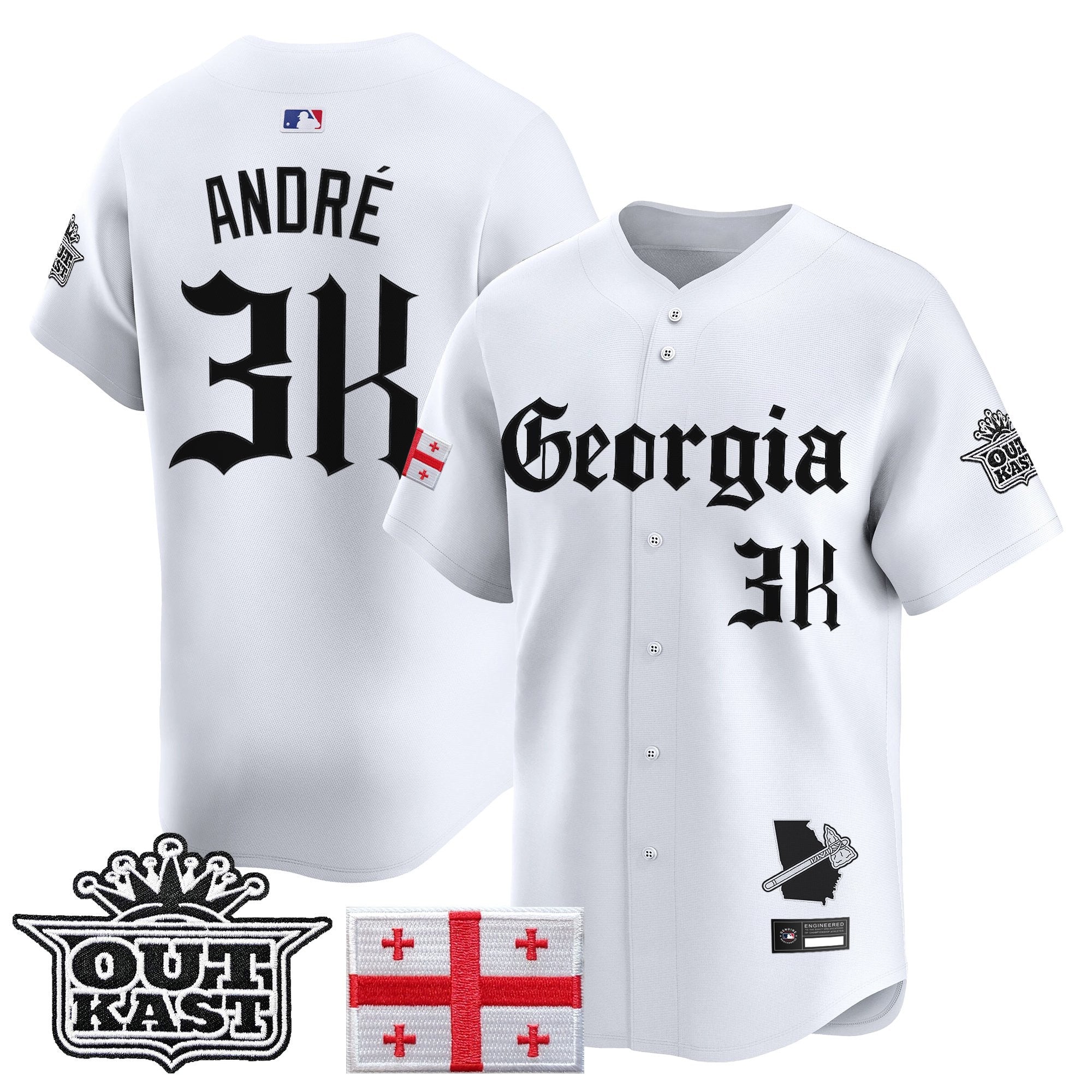 ATL 'Georgia x Outkast Gothic Edition' Vapor Premier Limited Jersey - All Stitched