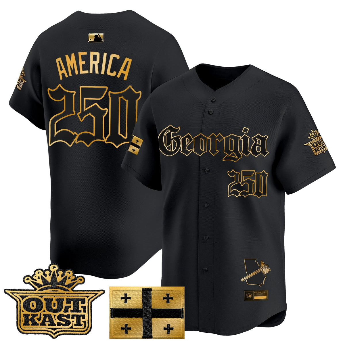 ATL 'Georgia x Outkast Gothic Edition' Vapor Premier Limited Jersey - All Stitched