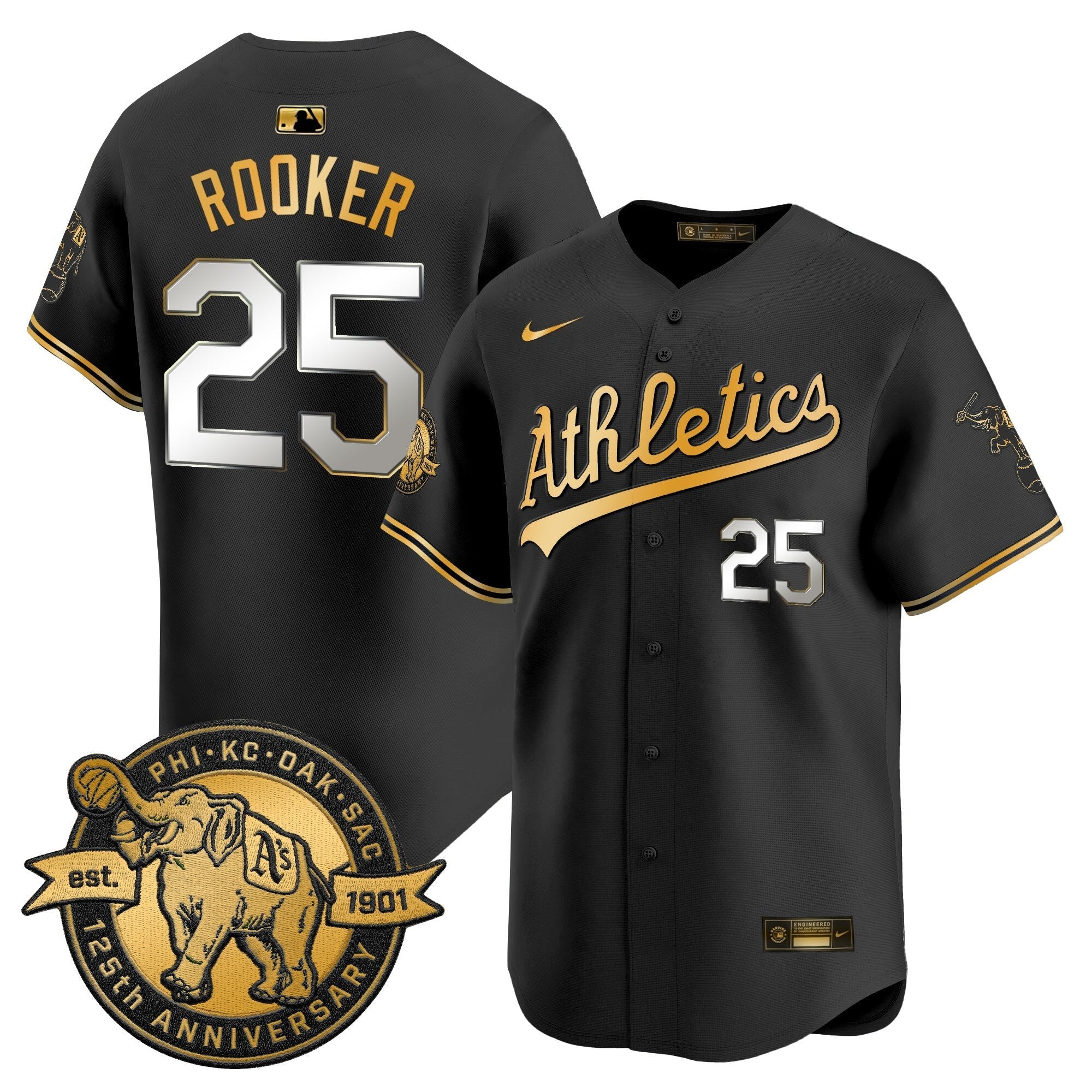 OAK 125th Anniversary Patch Vapor Premier Limited Jersey - All Stitched