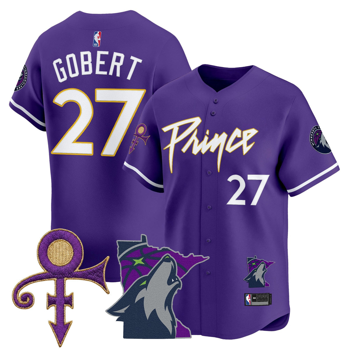 MIN Prince Patch Vapor Baseball Jersey - Stitched