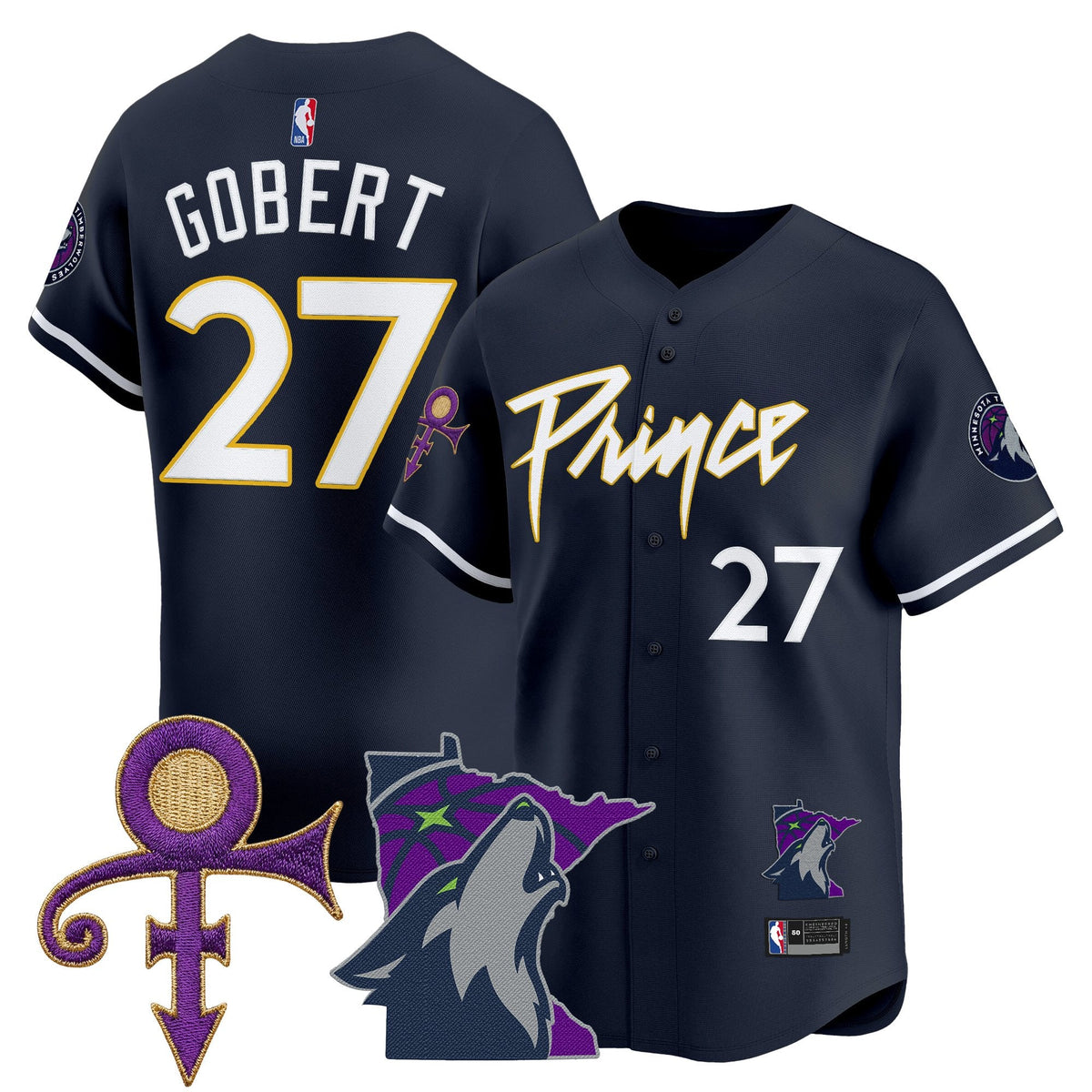 MIN Prince Patch Vapor Baseball Jersey - Stitched