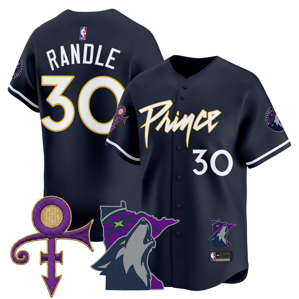 MIN Prince Patch Vapor Baseball Jersey - Stitched