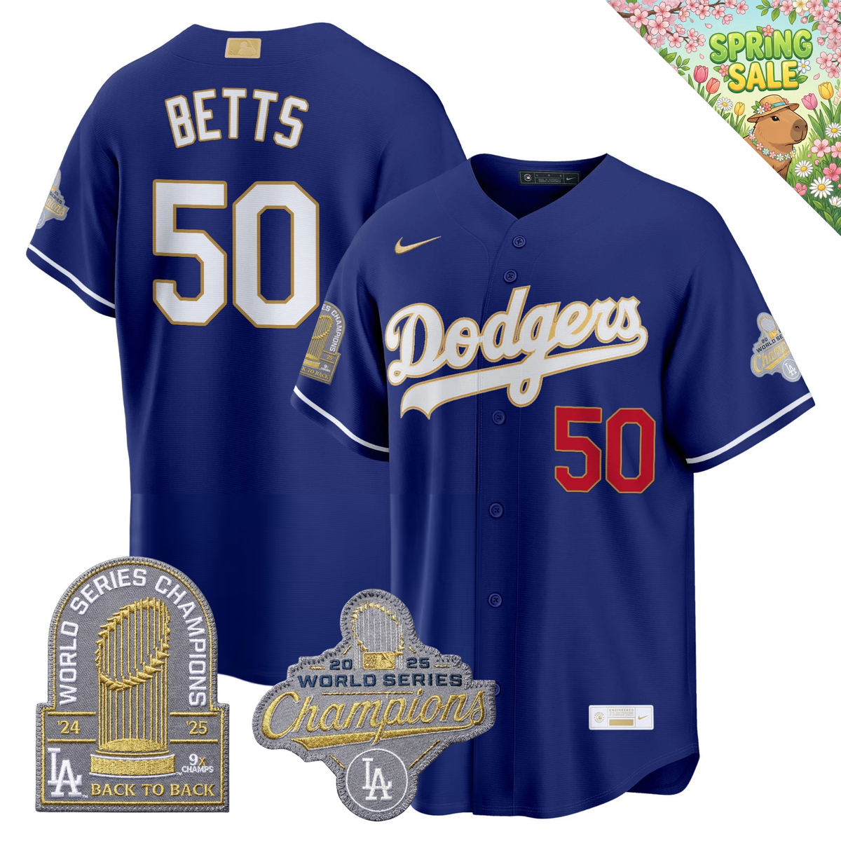 LAD "Gold Collection" Premier Limited Jersey - 9X World Series Champions - Stitched