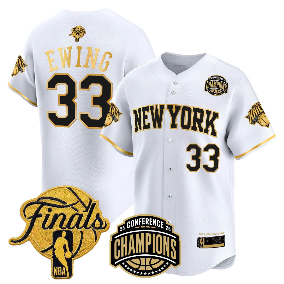NYK 2026 Finals Vapor Baseball Gold Jersey - Stitched