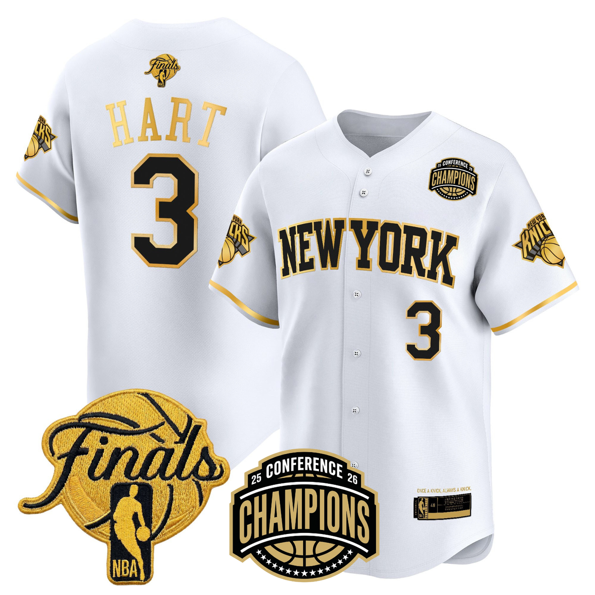 NYK 2026 Finals Vapor Baseball Gold Jersey - Stitched