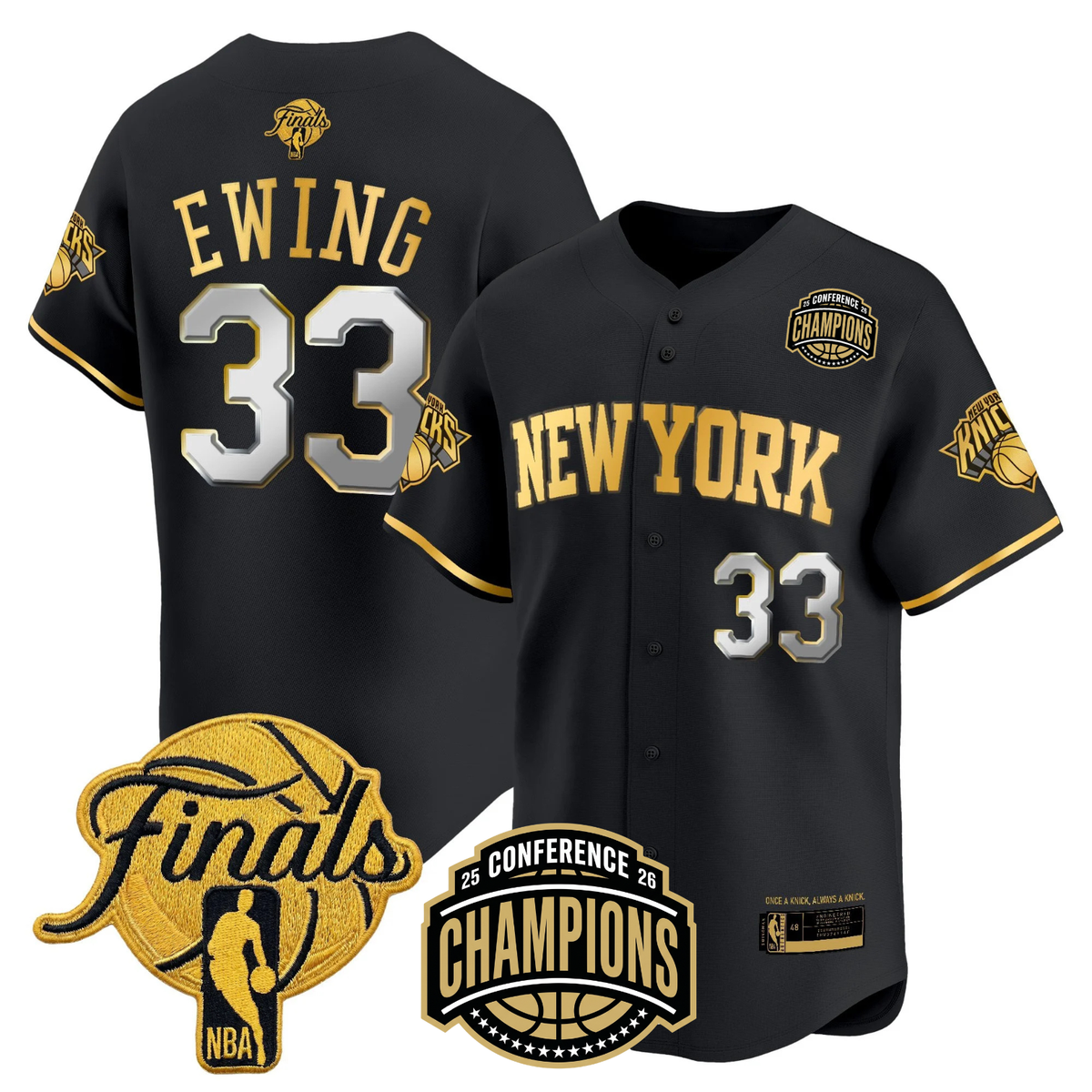 NYK 2026 Finals Vapor Baseball Gold Jersey - Stitched