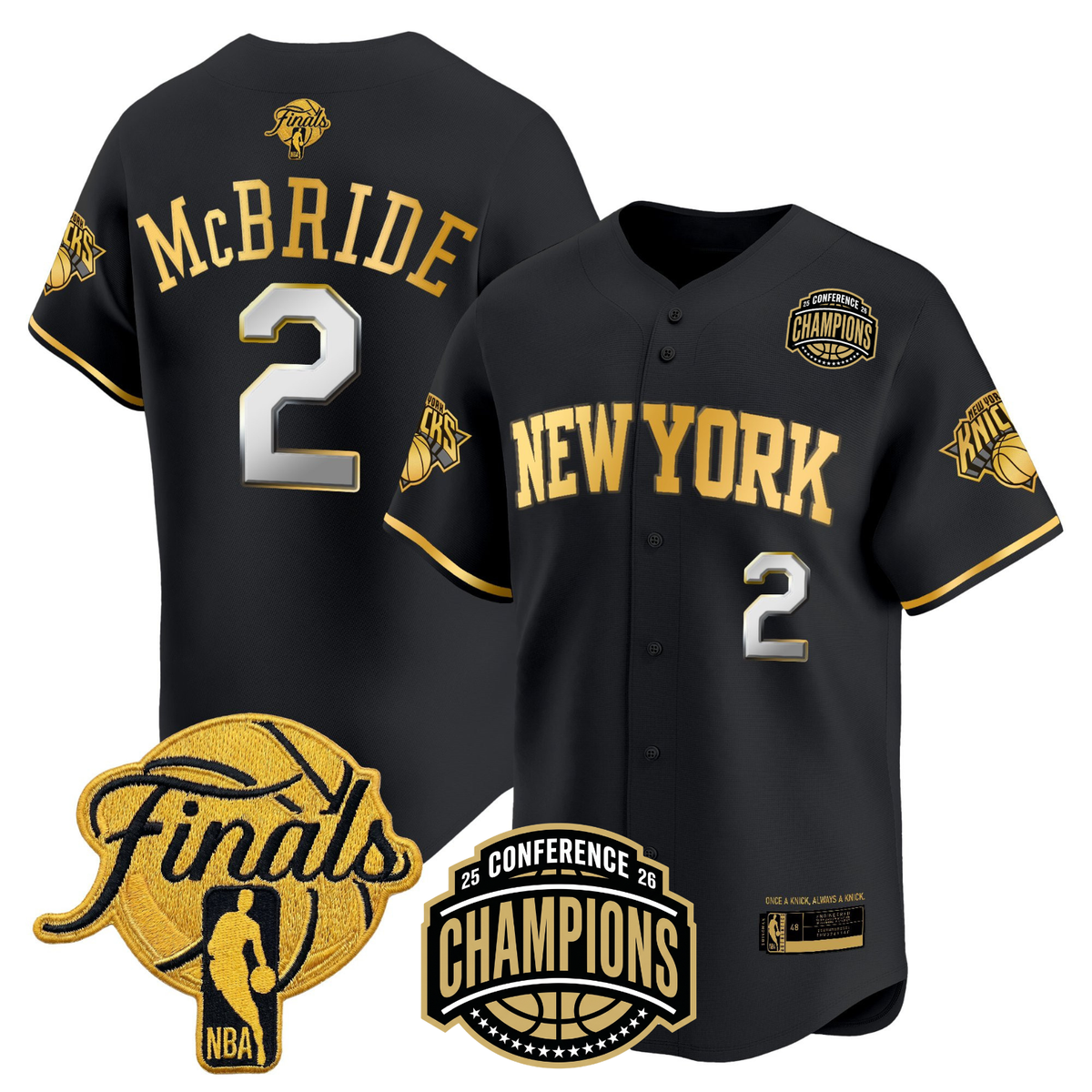NYK 2026 Finals Vapor Baseball Gold Jersey - Stitched