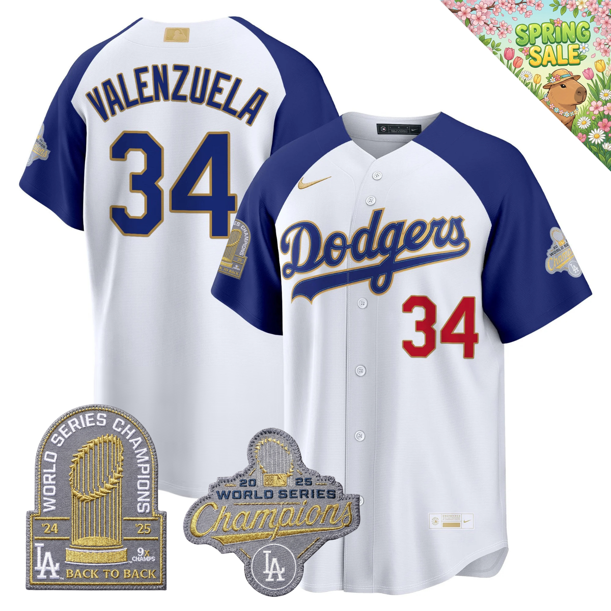 LAD "Gold Collection" Premier Limited Jersey - 9X World Series Champions - Stitched
