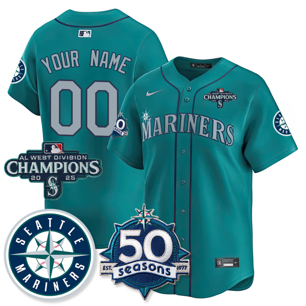 SEA Limited Teal Jersey - 50th Anniversary & AL West Division Champions - Stitched