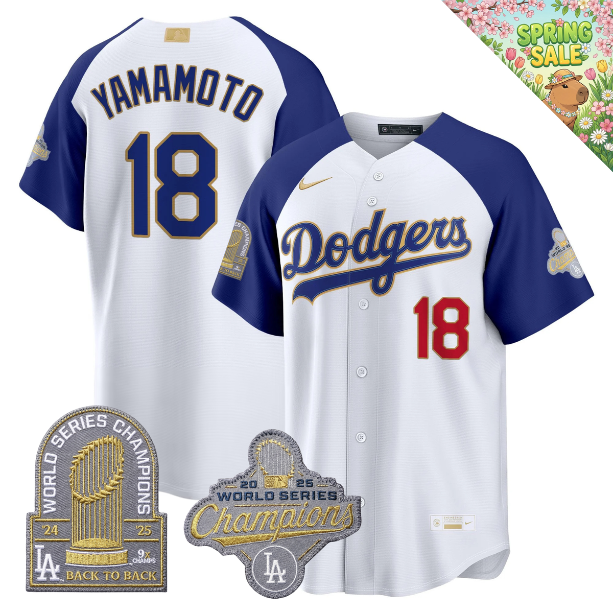 LAD "Gold Collection" Premier Limited Jersey - 9X World Series Champions - Stitched