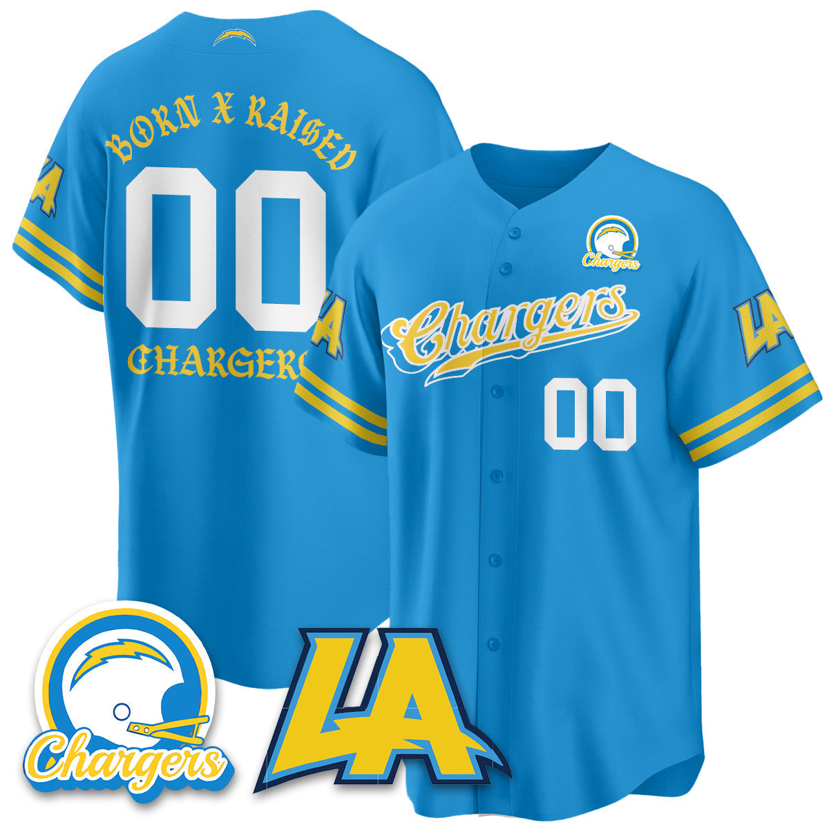 LVG Born x Raised Baseball Men Jersey - All Stitched