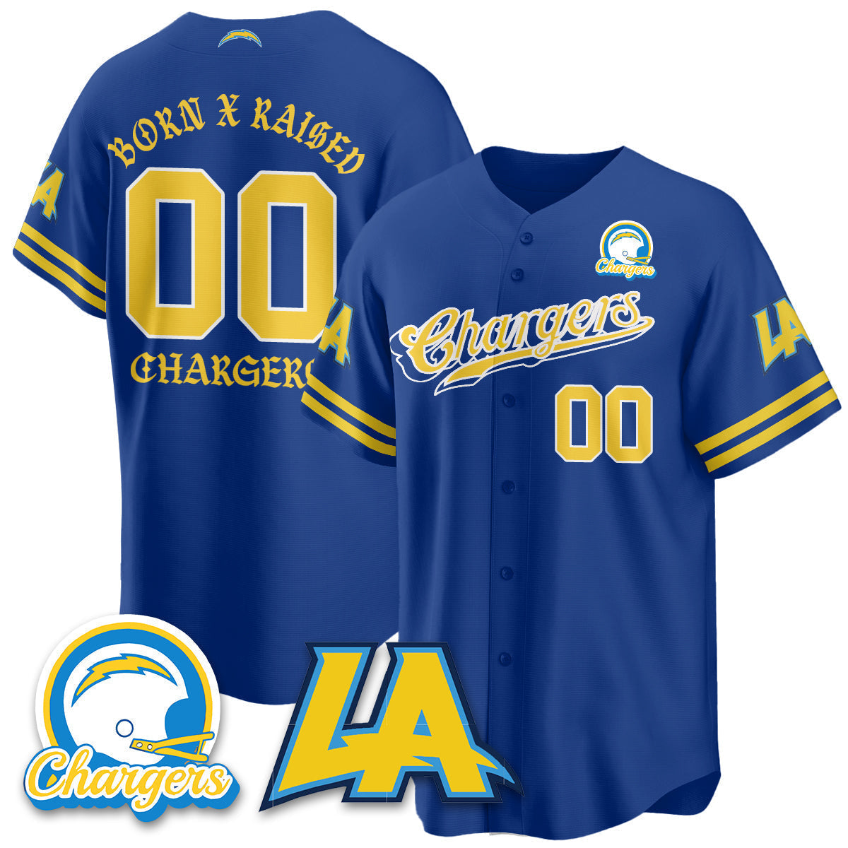 LVG Born x Raised Baseball Men Jersey - All Stitched
