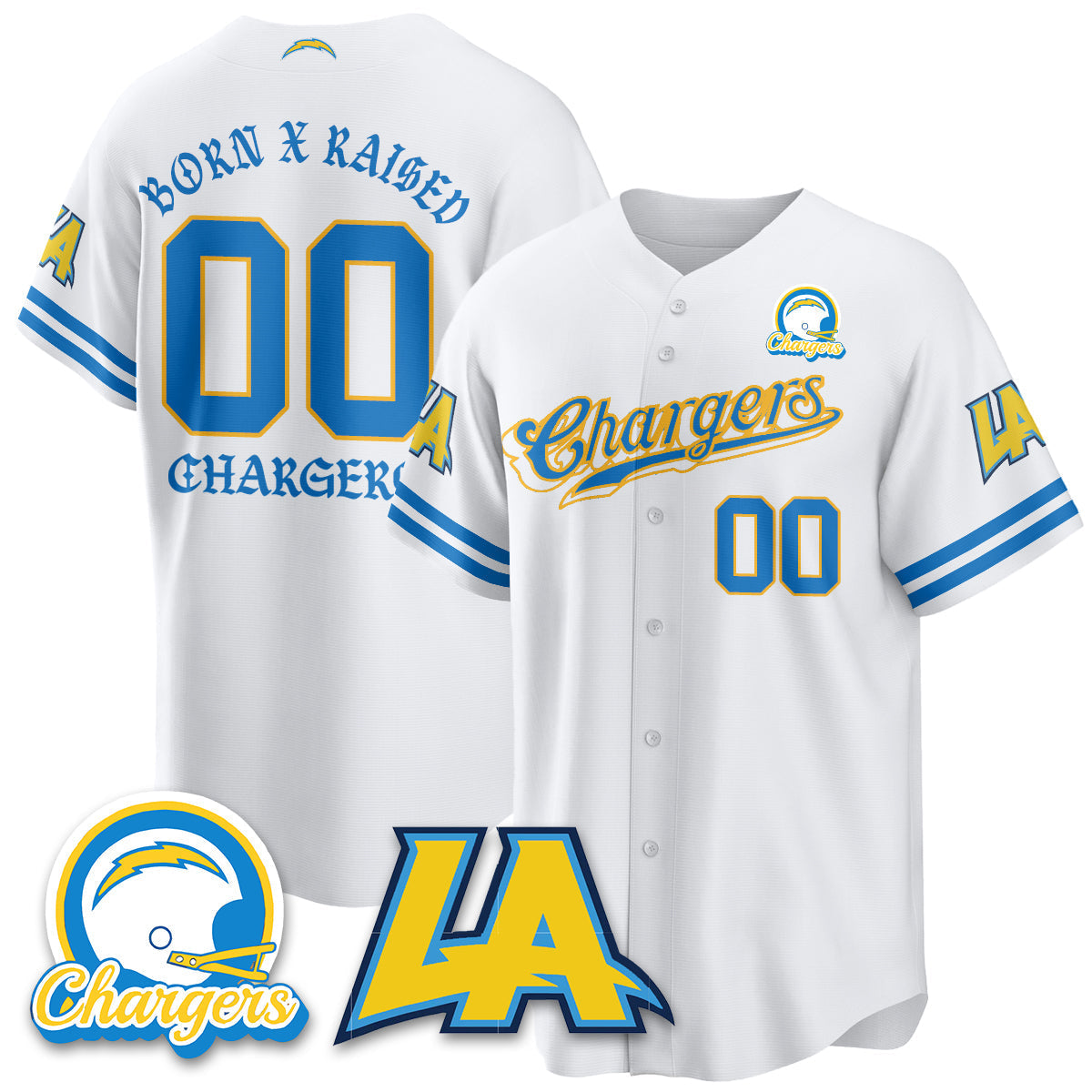 LVG Born x Raised Baseball Men Jersey - All Stitched